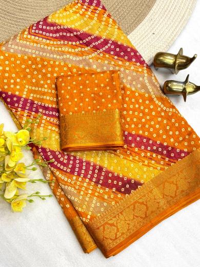 Vastrangan tanisha bandhani saree wholesalers in surat